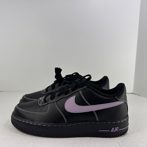 Nike Air Force 1 Lv8 Black Purple HJ4563-001 Sneaker Shoe Trainer Big Kid's - Picture 10 of 12